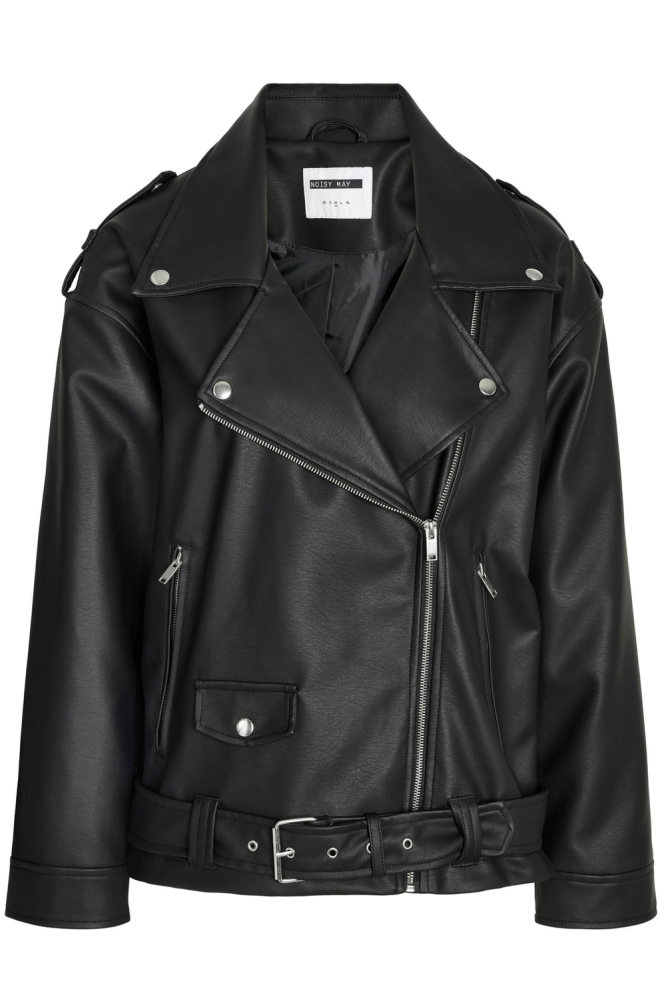 NMPAULINA OVERSIZE BIKER JACKET NOO 27027014 Black